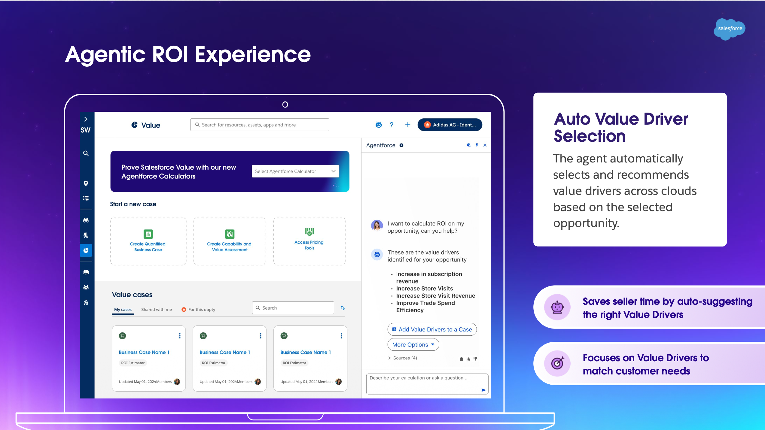 Agentic ROI Experience — Auto Value Driver Selection